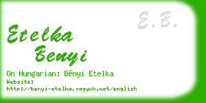 etelka benyi business card
